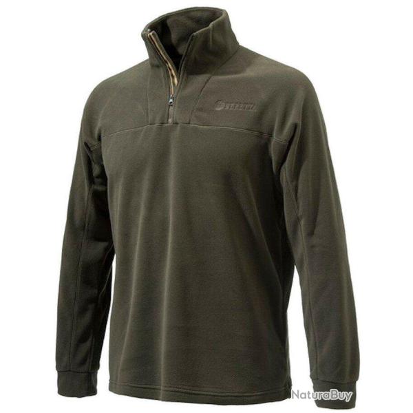 Sweat de chasse polaire zipp� marron BERETTA