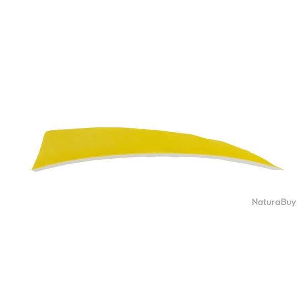 BUCK TRAIL - Plumes Naturelles Shield 4" RH JAUNE