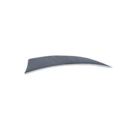 BUCK TRAIL - Plumes Naturelles Shield 4" RH ARGENT
