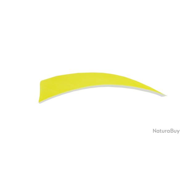 BUCK TRAIL - Plumes Naturelles Shield 4" RH JAUNE N�ON