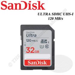 SANDISK Carte m&eacute;moireULTRA SDHC UHS-1 de 32 GB - Vitesse 120MB/s