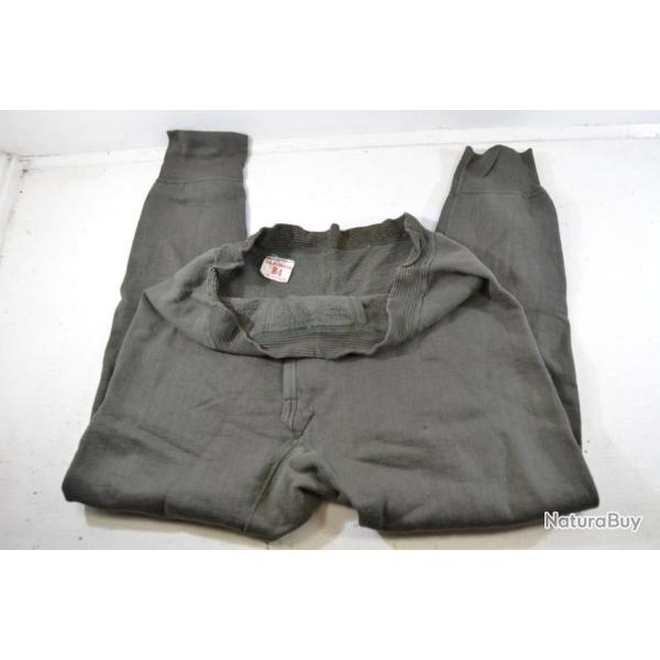 Sous v�tement sous pantalon chaud Arm�e Fran�aise, hiver; chasse p�che / taille 84