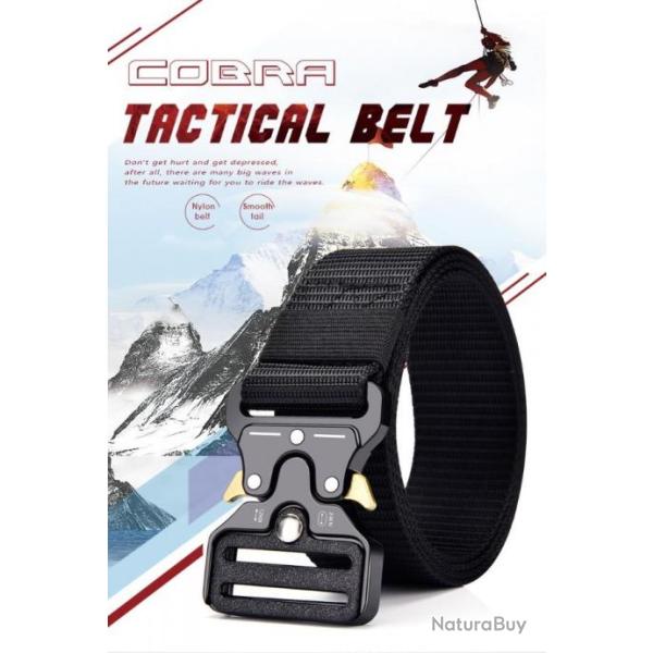 Ceinture tactique multifonction nylon Noir arm�e marine combat survie