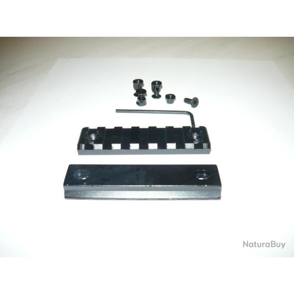 Lot de deux rails  pour montage sur garde main Keymod  ( 7 emplacements )