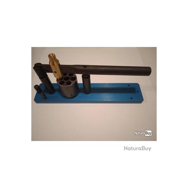 Presse barillet poudre noire socle trait� Bleu ou Noir calibre 36/44