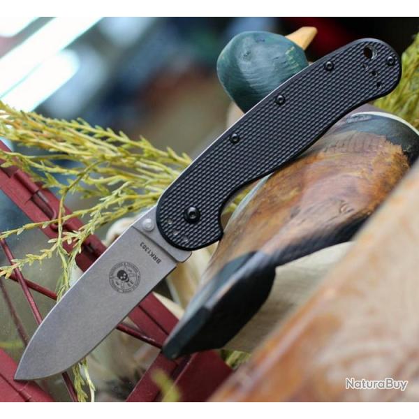 Couteau ESEE Avispa SK5 Manche Black FRN Lame Acier SK5 Framelock Clip BRK1303