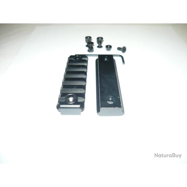 Lot de deux rails de 7 slots pour montage garde main Keymod