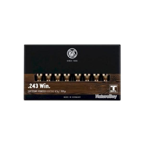 Munitions RWS cal.243win tms 100gr 6.5g par 20