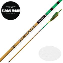 BLACK EAGLE ARROWS Vintage 6 Fl&egrave;ches traditionnelle en carbone avec cresting et empennages en plumes