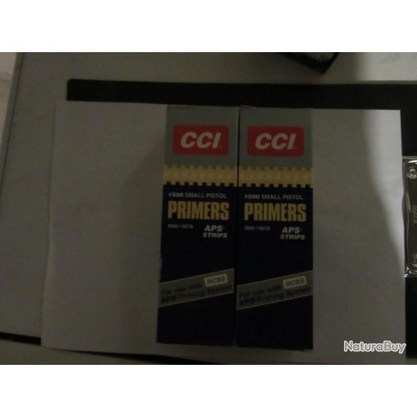 1000 amorces CCI small pistol sur bande APS Strips