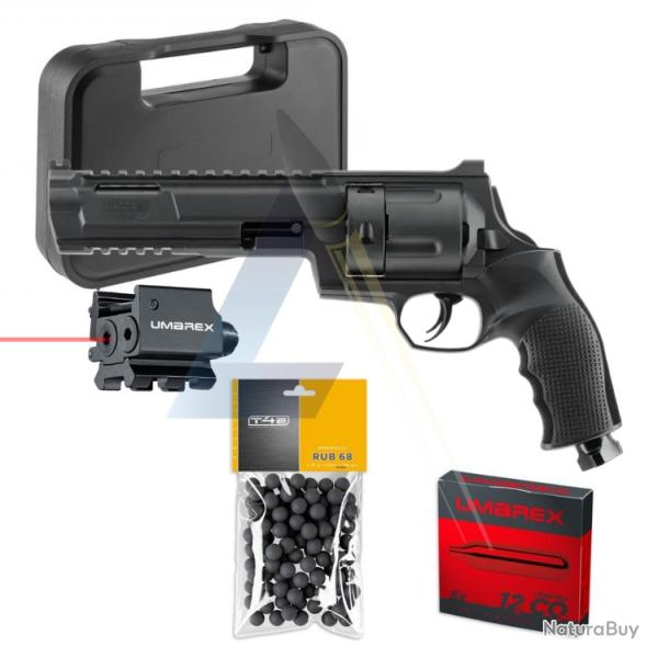 Pack prt  tirer Laser Revolver T4E TR68 Gen2 cal. 68 16 joules - Umarex