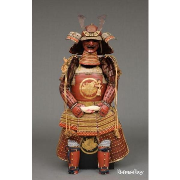 Magnifique armure de samoura� �poque showa (1926 - 1989) Yoroi - Textile, M�tal - Laque rouge