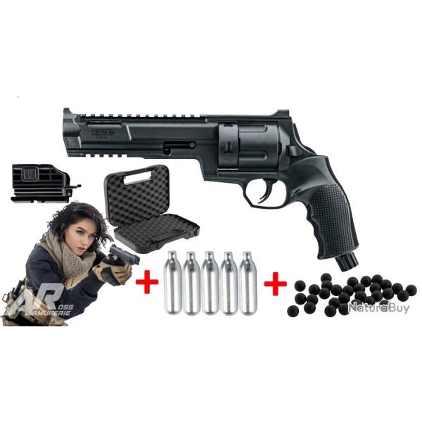 Pack complet1 HDR68 Umarex T4E 16J Home Defense +Mallette +100bbs caoutchouc+ 5Co� LASER