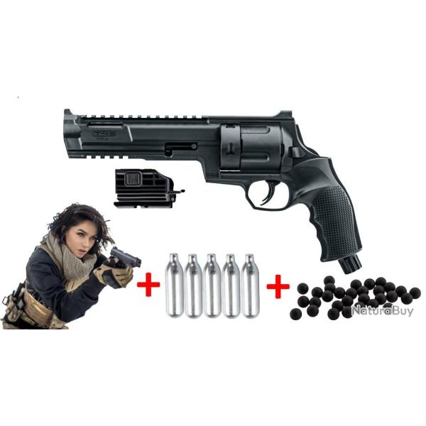 Pack complet1 HDR68 Umarex T4E 16J Home Defense + 100bbs caoutchouc + 5Co� LASER En Stock
