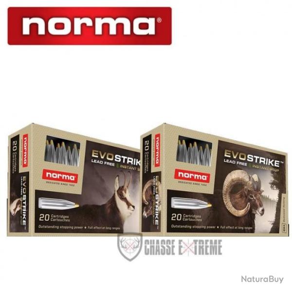 20 Munitions NORMA Ctg cal 8X57JS 139gr Evostrike