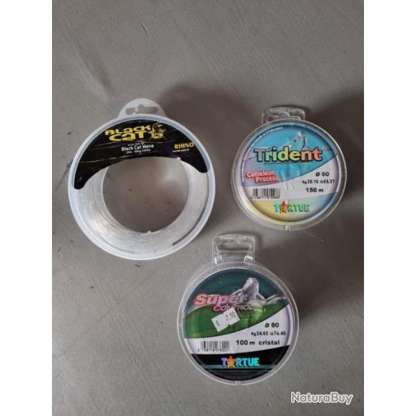 Lot bobine fil de p�che neuf TORTUE BLACKCAT