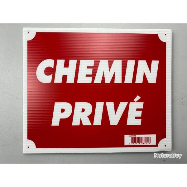 lot de plaques de signalisation CHEMIN PRIV� en plastique