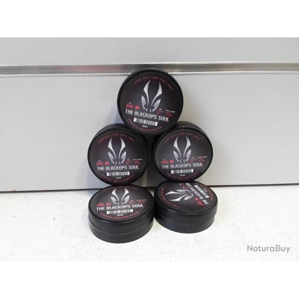 LOT DE 1250 PLOMBS BLACKOPS SOUL CAL5,5MM  POINTUE