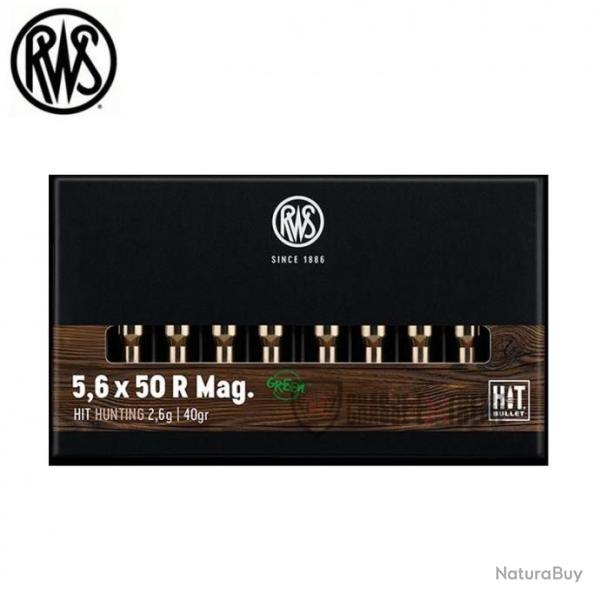 20 Munitions RWS Cal 5,6x50 R Mag 40gr HIT