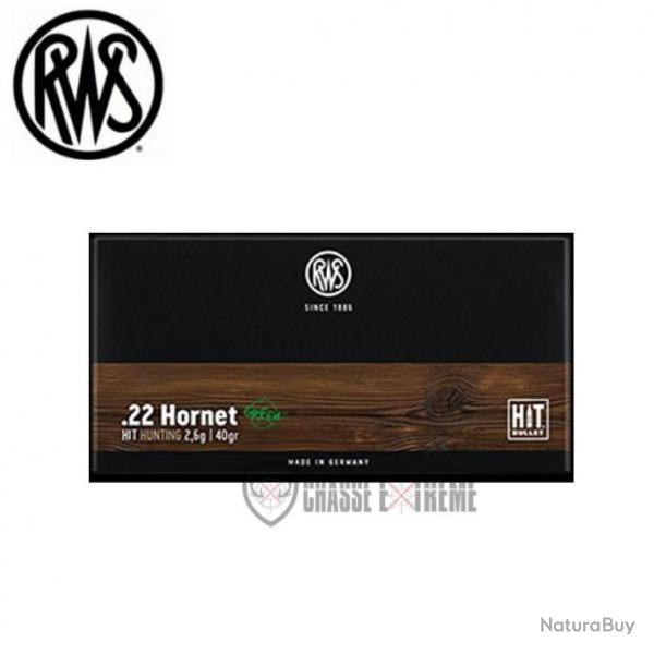 20 Munitions RWS Cal 22 Hornet 40gr HIT