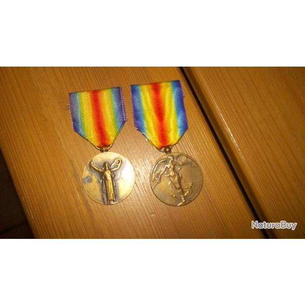 deux belles medailles interrali�s 14/18 fran�aise et belge