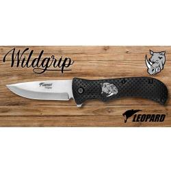 Couteau de poche L&eacute;opard Wildgrip 12 cm Rhinoceros