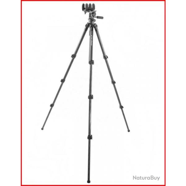 COMBO TREPIED DE TIR KJI K800 CARBONE AVEC MONTAGE REAPER GRIP