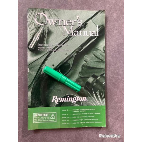 Notice Remington 7400