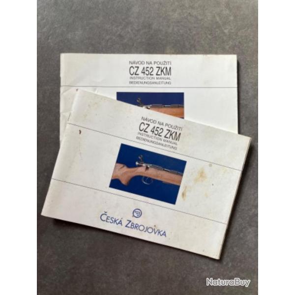 Notice carabine CZ 452 ZKM