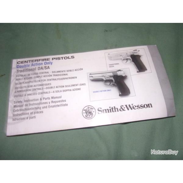 manuel de pistolet Smith et wesson double action