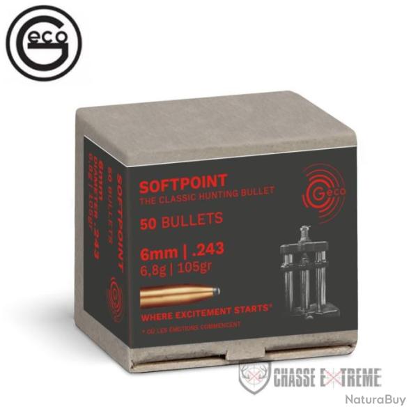 50 Ogives GECO Demi-Blind�e Cal 6mm 105Gr SP
