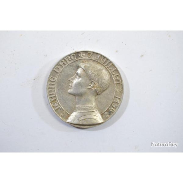 Jeton aluminium Jeanne d'Arc par Coeffin 32mm