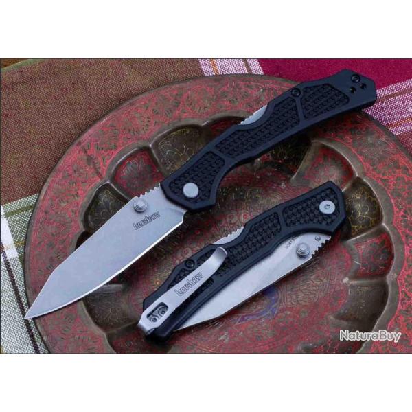 Couteau Kershaw Cargo Lame Acier D2 Manche GFN Lockback Clip KS2033