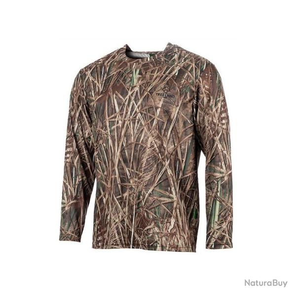 Tee shirt manches longues camouflage roseaux