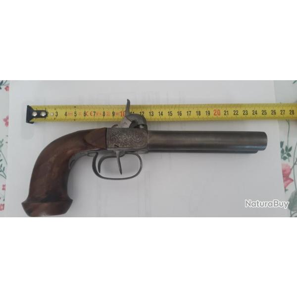 Pistolet de voyage double canon calibre 45