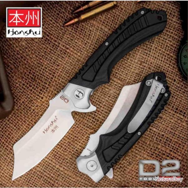Couteau United Cutlery Honshu Sekyurti Razor Lame Acier D2 Manche G10 IKBS Linerlock Clip UC3452