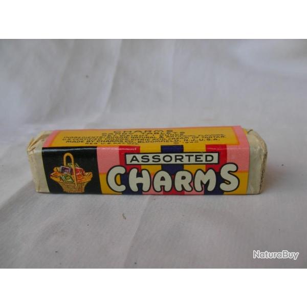 WW2 US PAQUET BONBONS DE RATIONS AMERICAINES " CHARMS " ASSORTED DE 1940 PLEIN
