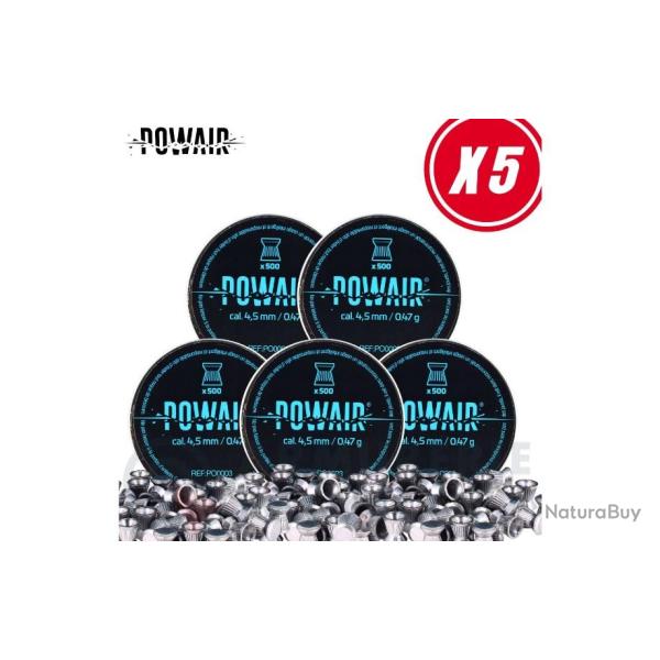 NEUF !!! LOT DE 5 BO�TES DE PLOMB PLAT CALIBRE 4.5mm