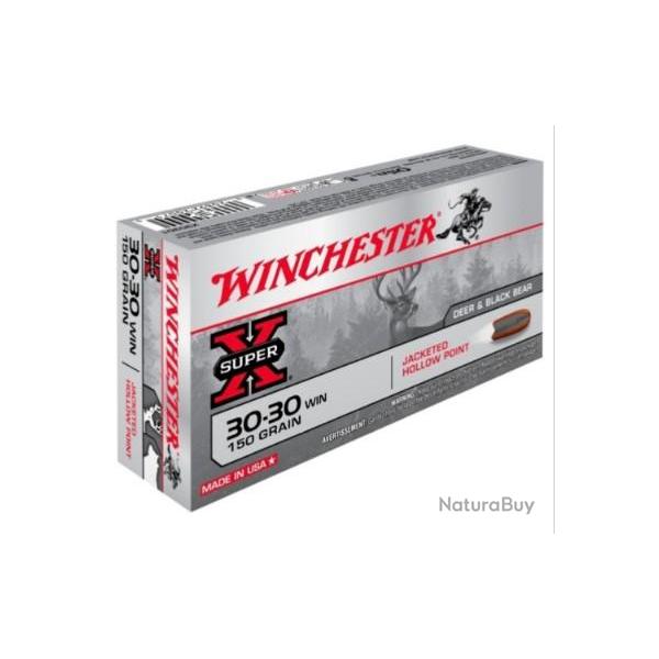 Munitions WINCHESTER hollow point 30-30win 9.72g 150gr par 20