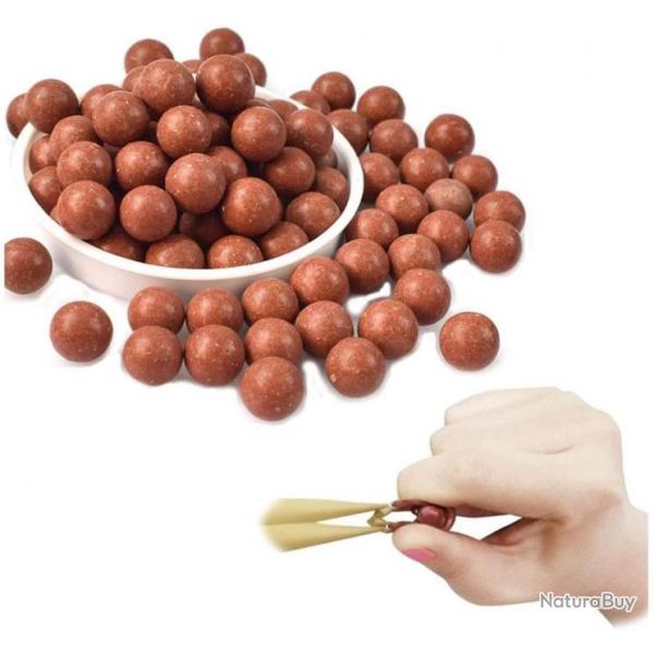 Lot de 100 Billes en argile dur pour tir lance pierre Fronde 10mm 1g