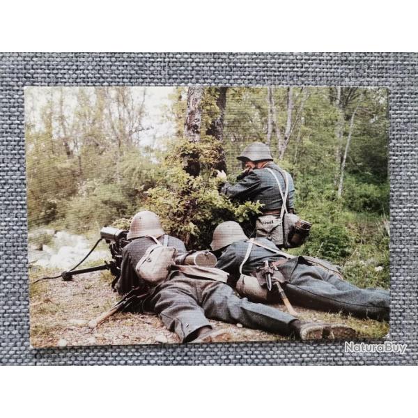 Carte postale mitrailleurs 1940 mus�e militaire genevois