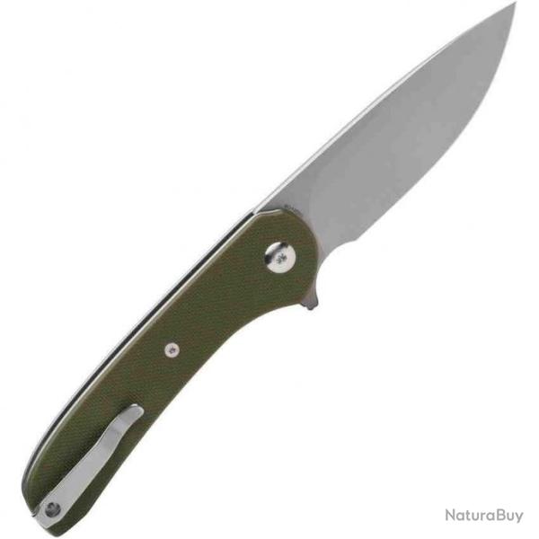 Couteau Ferrum Forge Gent 2.0 Green Lame Acier 9Cr13MoV Manche G10 IKBS Linerlock Clip FF009G