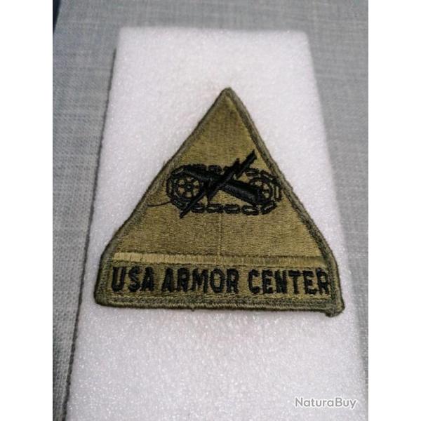 Patch arm�e us ARMORED + TAB USA ARMOR CENTER kaki ORIGINAL