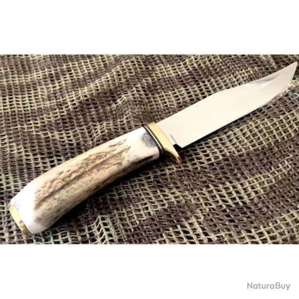 COUTEAU POLYVALENT MANCHE BOIS DE CERF