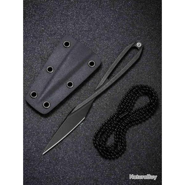 Couteau CIVIVI D-Art Neck Black Lame Acier D2 Manche Acier Etui Kydex CIVC210012