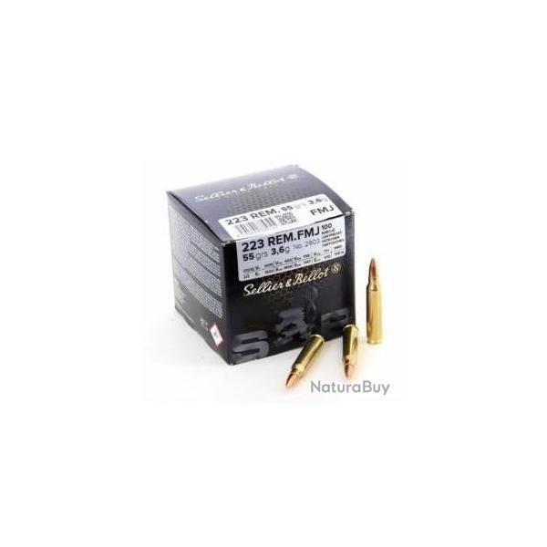 100 Munitions S&B cal 223 Rem 55gr FMJ
