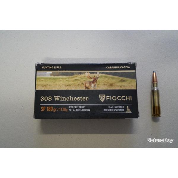 20 Munitions FIOCCHI Cal 308 Win 180GR SP