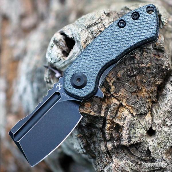 Couteau Kansept Korvid Black Manche Micarta Lame Acier 154CM Linerlock KT3030A9