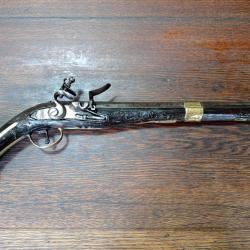 Grand pistolet &agrave; silex Oriental - dit KUBUR - Balkans Empire Ottoman - vers 1800 (1) - EM