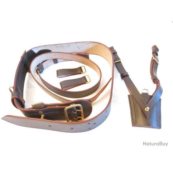 Ensemble Anglais ceinturon cuir porte baonnette rf so 22